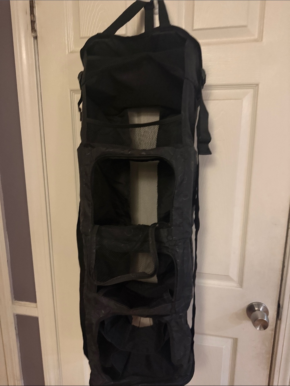 Black Hanging Closet Organizer - Versatile for travel.
